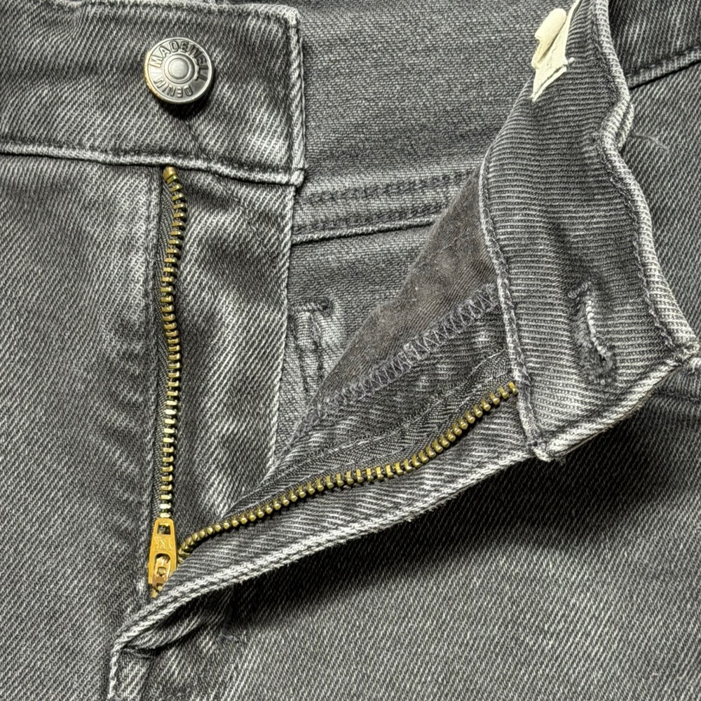 Madewell Cali Demi-Boot Jeans Womens 29P Black High Rise Raw Hem Stretch‎ Denim - Picture 14 of 15